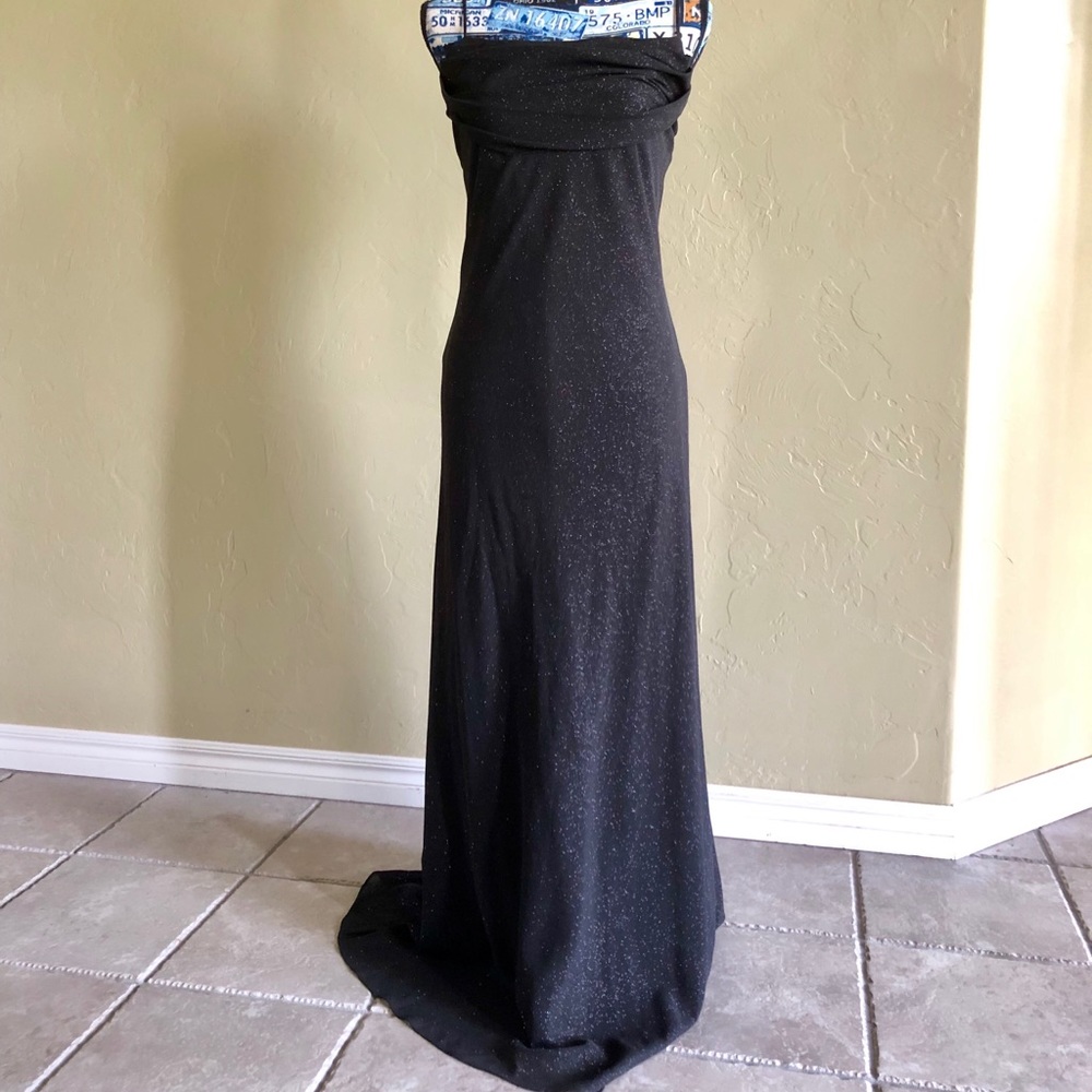 Karina Nites Sparkly Black Evening Gown